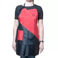 Фартук TNL Hot Red с карманом, красный (H-4)