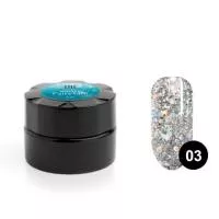 Гель для дизайна ногтей TNL Winter fairytale №3 Новогодний дождик (6 мл.)