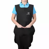 Фартук TNL Classic с клепками, черный (H-40)