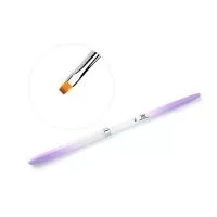 Кисть для геля Омбре квадратная №6 (фиолетово-белая) TNL